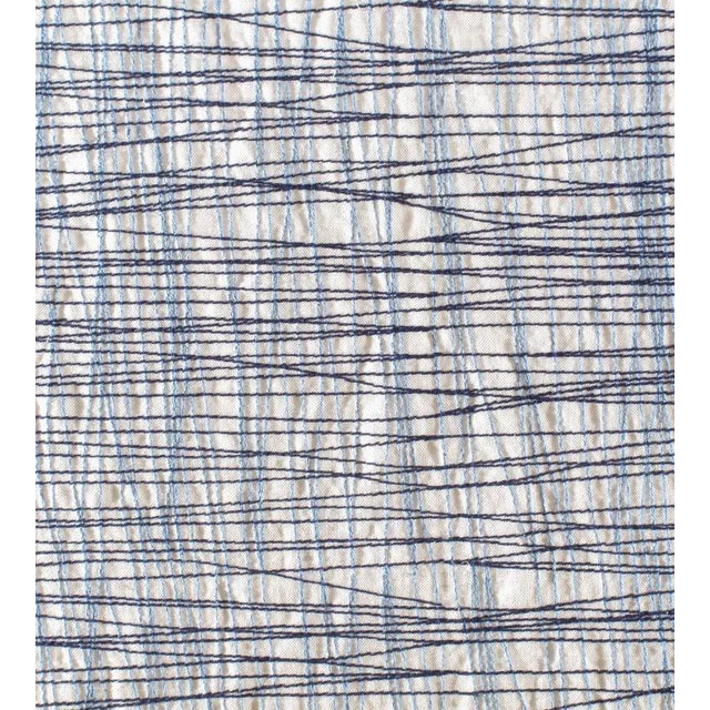 Sample - The House of Scalamandré Guiford Fabric, Blue For Sale