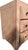 Vintage three-drawer bedside chest by Hekman, featuring striking bookmatched figured wood veneer across the drawer fronts...