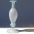 Mid-Century Modern Antique Murano White Zanfirico Ribbons Sky Blue Detals Italian Art Glass Footed Flower Vase For Sale - Image 3 of 9