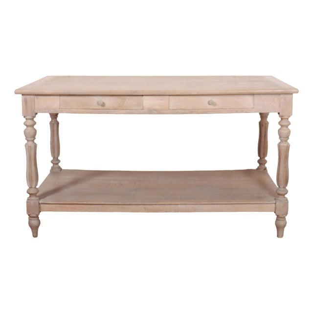 French Bleached Drapers Table For Sale