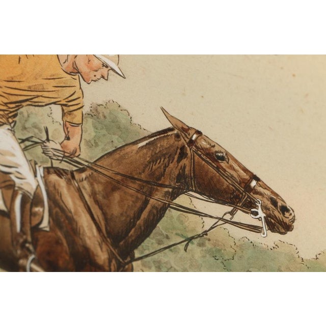 "Down the Field" 1930 Hand-Colored Polo Lithograph by Paul Brown (1893 - 1958) For Sale - Image 9 of 9