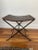 1940s Folding Leather and Metal Footstool/Bench For Sale - Image 11 of 11