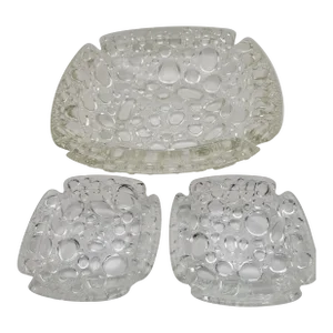 1960s Pebble Glass Ashtrays- Set of 3