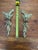 Metal Brass Art Nouveau Sconces- A Pair For Sale - Image 7 of 8