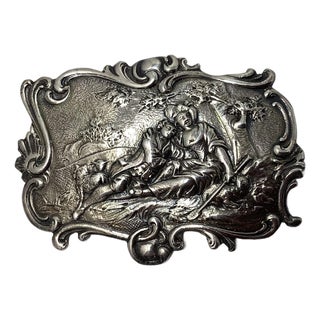 Late 19th Century Victorian Handmade Sterling Brooch. Purchased From the Ann Miller Estate. For Sale
