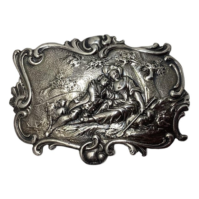 Late 19th Century Victorian Handmade Sterling Brooch. Purchased From the Ann Miller Estate. For Sale