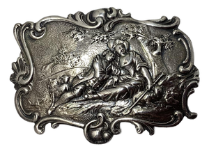 Late 19th Century Victorian Handmade Sterling Brooch. Purchased From the Ann Miller Estate.