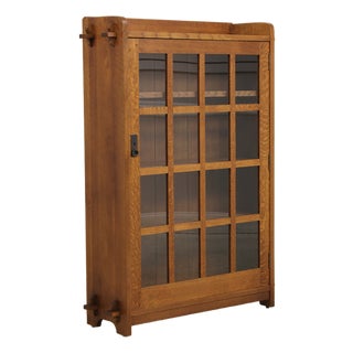 Stickley Mission Oak 1 Door Bookcase For Sale