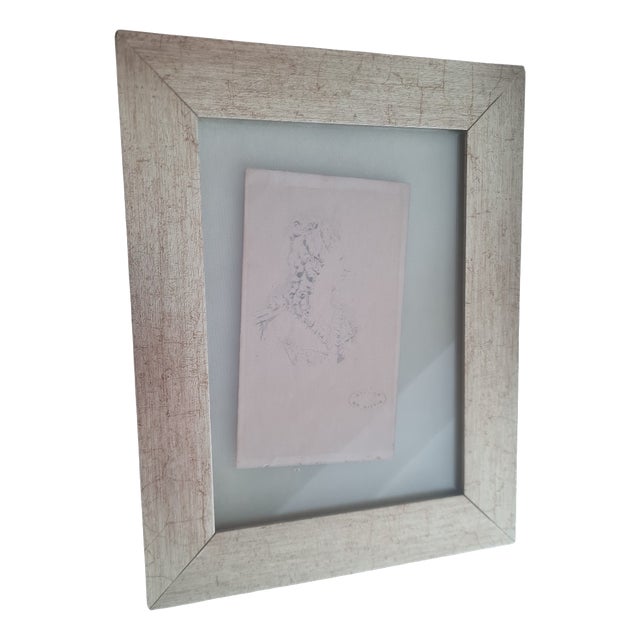 Giuseppe De Nittis, Figurative Study, 1800s, Pencil on Pink Paper, Framed For Sale