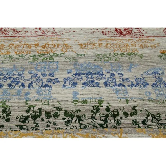 Textile Handwoven Persian Gabbeh Area Rug 6'9"×8'6" For Sale - Image 7 of 11