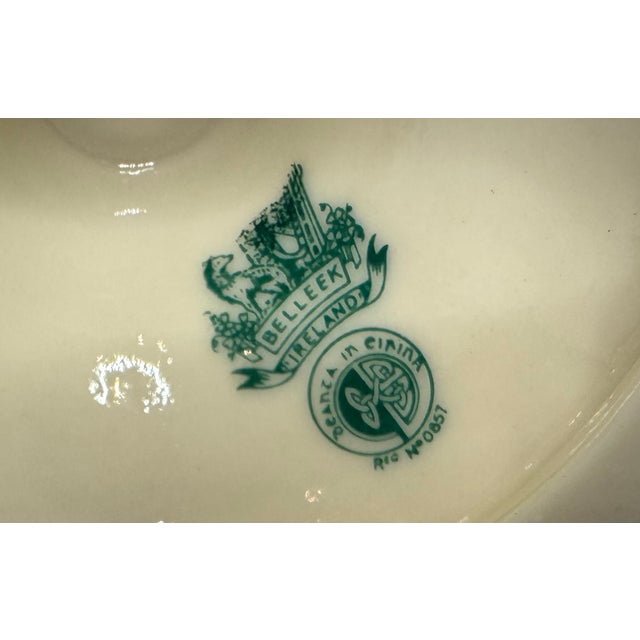 Belleek Pottery Ltd. Vintage Belleek Ireland Porcelain Pineapple Vase – Parian China, Cream Ivory, Footed For Sale - Image 4 of 8