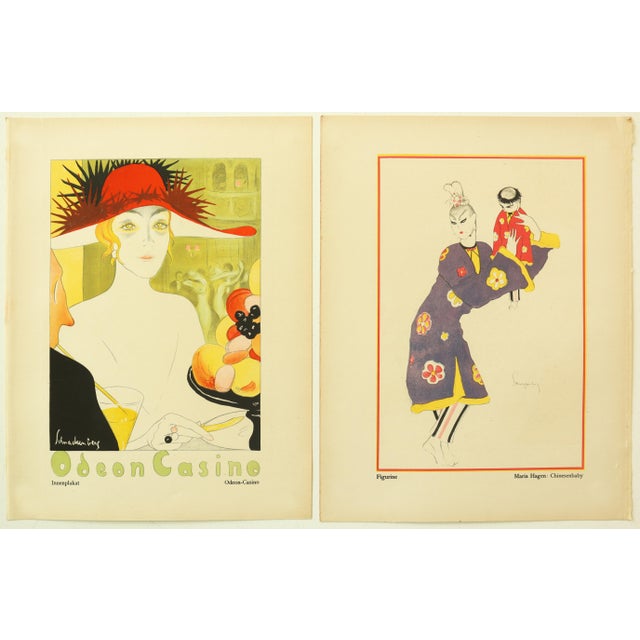 1922 Original German Art Deco Poster, Odeon Casino, Marie