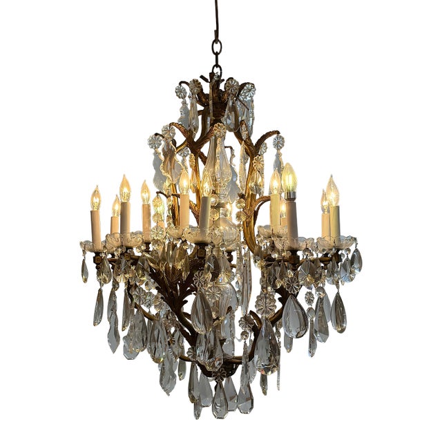 Antique Crystal Chandelier For Sale