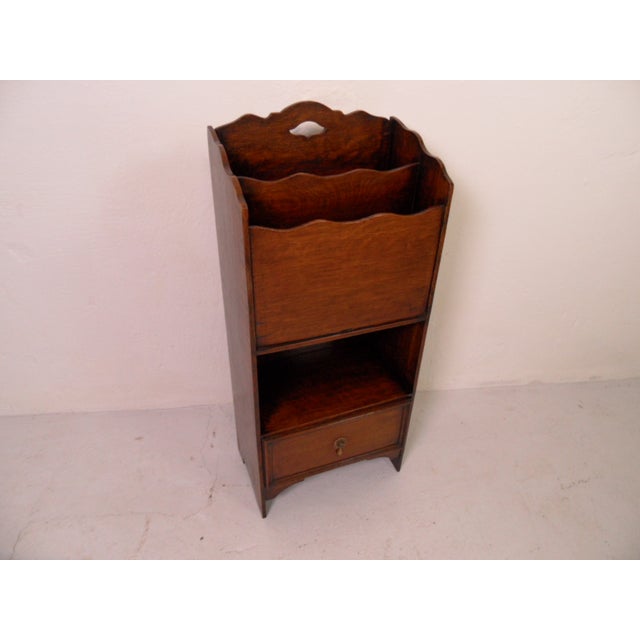 Brown Antique Oak Magazine Rack, 1890s For Sale - Image 8 of 10
