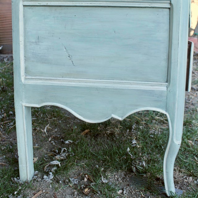Louis XV Period Provincial Commode in Celadon Blue Painted Finish For Sale - Image 9 of 12