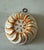 Set of 3 Ceramic Orange and White Hand Painted Molds For Sale - Image 9 of 12