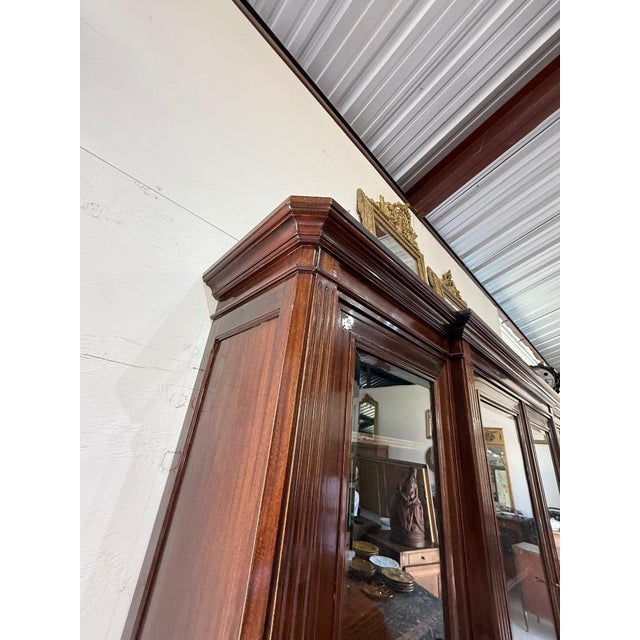 Large 19th Century French Louis XVI Solid Mahogany Bookcases For Sale - Image 6 of 18