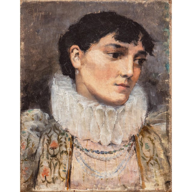 Signed upper left, 'G. Rochegrosse' for George Rochegrosse (French, 1859-1938) and dated 1881. Framed dimensions: 15.5 H x...