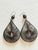 1990s Vintage 1980s 1990s Brutalist Boho Gunmetal Wire Mesh Teardrop Earrings For Sale - Image 5 of 6