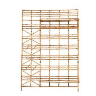 Vintage Rattan Wardrobe, Italy, 1960s For Sale