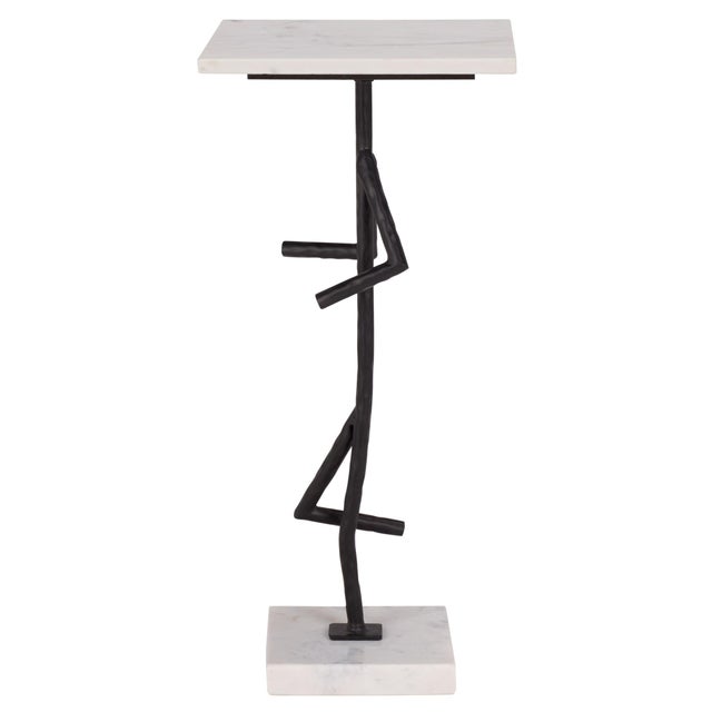 White Warso Marble Side Table In For Sale - Image 8 of 8