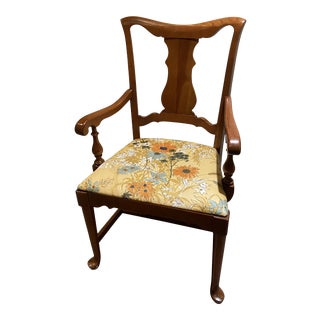 1950s Vintage Floral Upholstered Chair For Sale