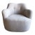 Mid Century Style Swivel Chair in a Plush Teddy Fabric For Sale