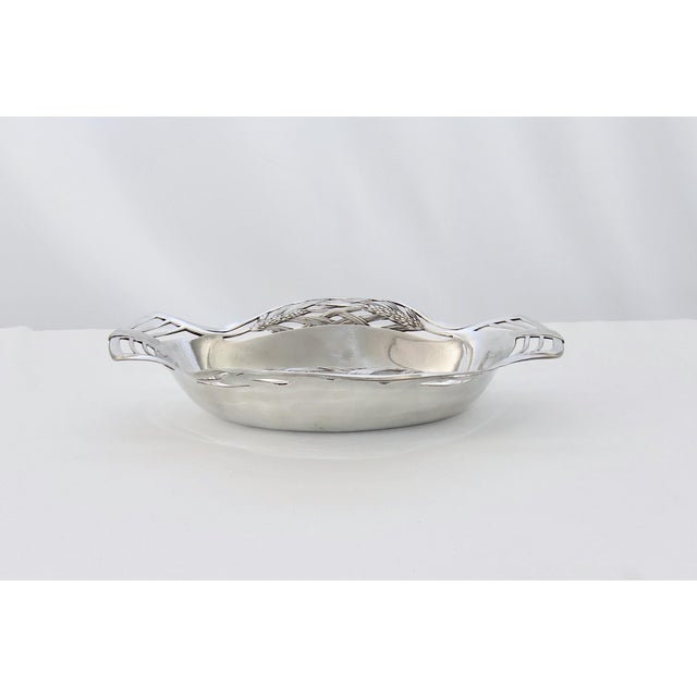 Art Nouveau Orivit Double Handle Pewter Bowl For Sale - Image 4 of 8