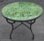 Metal 40" Handcrafted Tamegroute Green Moroccan Mosaic Table For Sale - Image 7 of 7