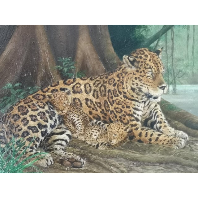 1990s Jaguar, 1990s, Oil on Canvas, Framed For Sale - Image 5 of 9