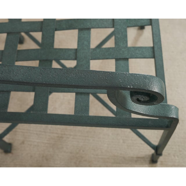 Brown Jordan Venetian Garden Dining Set Green Verdigris Finish For Sale - Image 11 of 18