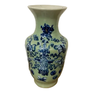 Vintage 1990s Asian Style Celadon Vase