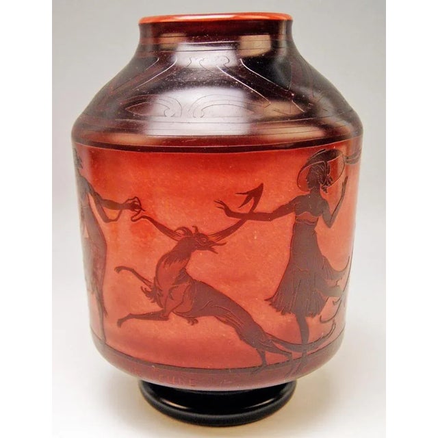 Cameo Vase with Frieze Figurines by Georges de Feure for Daum Frères Nancy, 1920s For Sale - Image 6 of 11