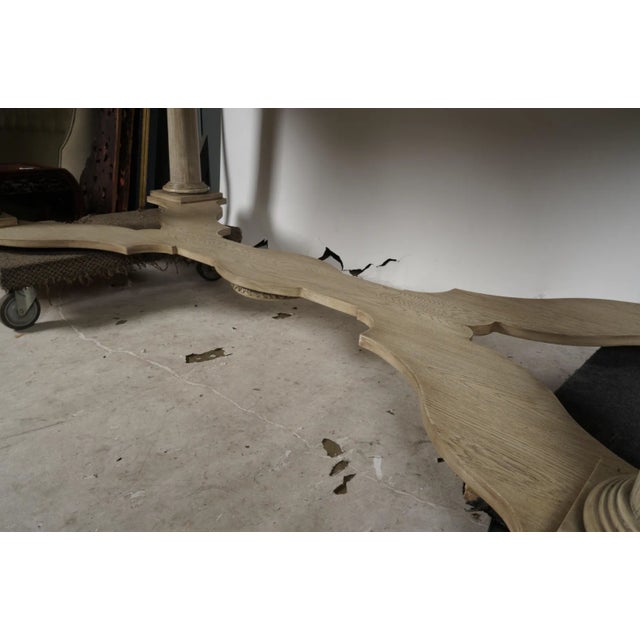 Light Gray A Nancy Corzine Stone Top Library Table Bleached Oak Finish For Sale - Image 8 of 10