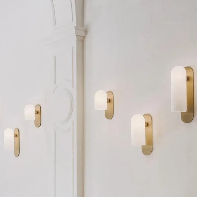 Odyssey SM Brass Wall Sconce by Schwung For Sale - Image 4 of 6