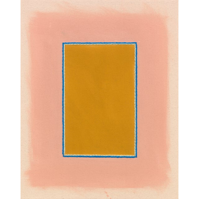 Mustard Gold & Blush Pink Minimalist Color Field Art Print, Emily Keating Snyder, 20 X 16 Unframed Print For Sale