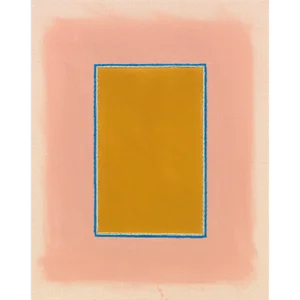 Mustard Gold & Blush Pink Minimalist Color Field Art Print, Emily Keating Snyder, 20 X 16 Unframed Print