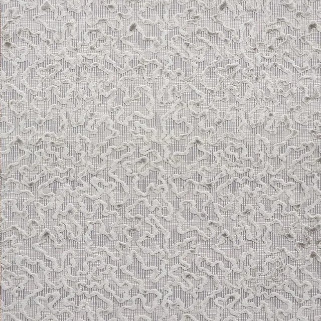 Schumacher Janis Velvet Fabric in Pewter For Sale