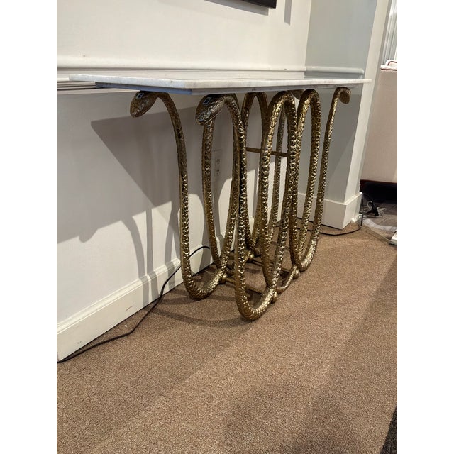 Sagebrook Home Snake Console Marble Top For Sale In Atlanta - Image 6 of 6