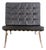 Black Barcelona Chair by Mies van der Rohe for Knoll International For Sale