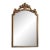 Gold Giltwood Style Beveled Glass Mirror With Pomegranate Fruit Basket Top For Sale