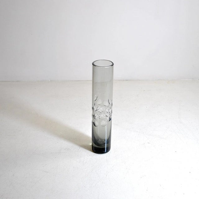 Cylindrical Smokey Colored Vase, 1960s For Sale - Image 6 of 7