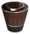 "L'uovo" Side Table With Bronze and Finely Crafted Woods, Handmade For Sale