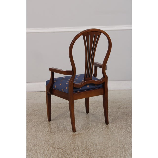 1980s Set of 8 Harden Cherry Balloon Back Dining Chairs For Sale - Image 5 of 18