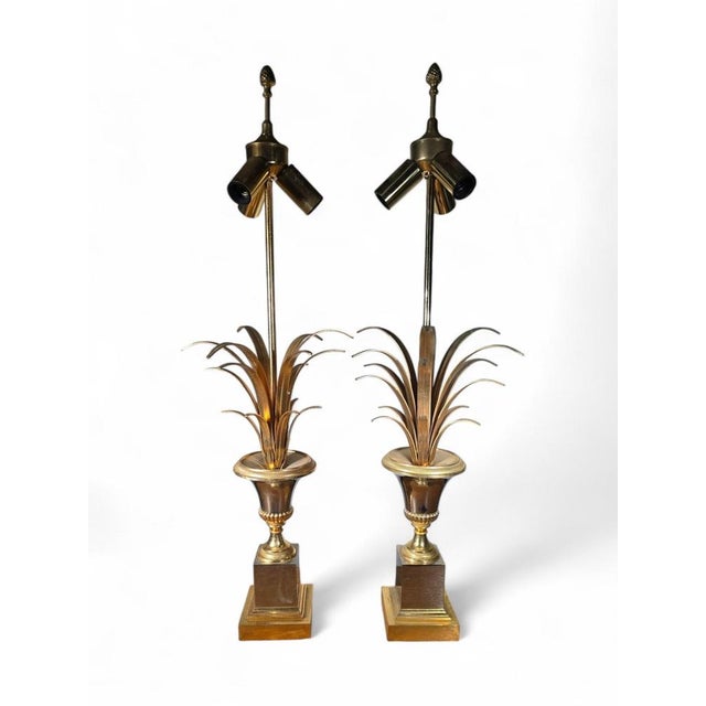 French Pineapple Lamps from Maison Jansen, 1970s, Set of 2 For Sale - Image 16 of 17