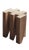 Brutalist Wooden Stool from Frits Jeuris For Sale