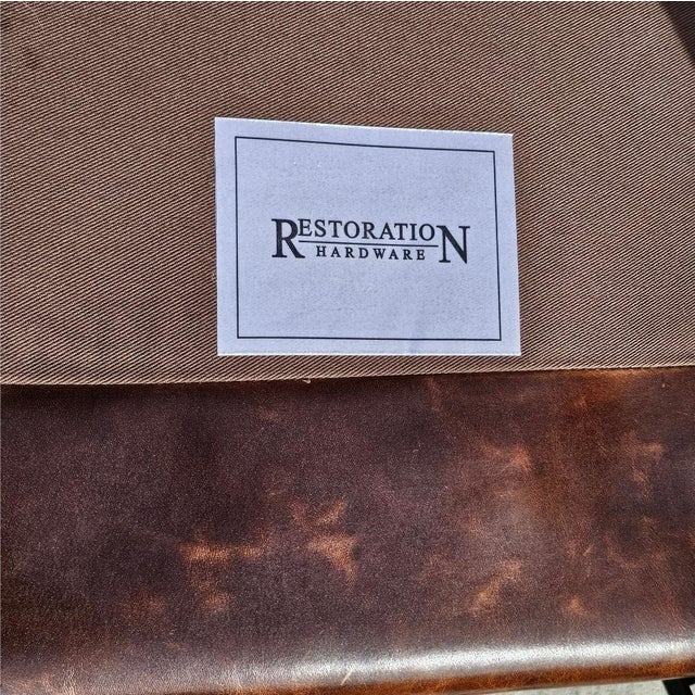 Restoration Hardware Lancaster Leather Armchair Recliner For Sale - Image 18 of 18