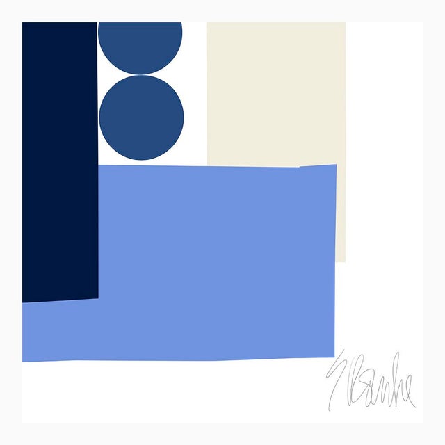 Blue Green Tuxedo Fine Art Print 45" X 55" by Liz Roache For Sale In Boston - Image 6 of 7