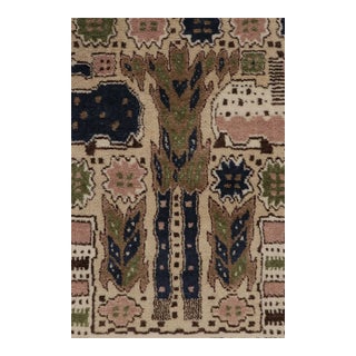 Rug & Kilim’s Contemporary Folk Pictorial Rug Inspired by Märta Måås-Fjetterström "Hästhagen" For Sale