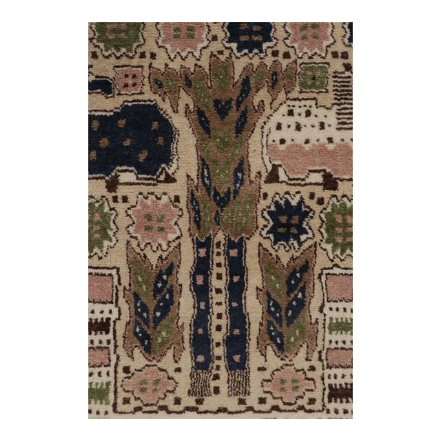 Rug & Kilim’s Contemporary Folk Pictorial Rug Inspired by Märta Måås-Fjetterström "Hästhagen" For Sale